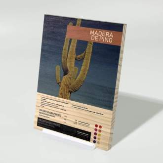 Impresión digital en madera de pino